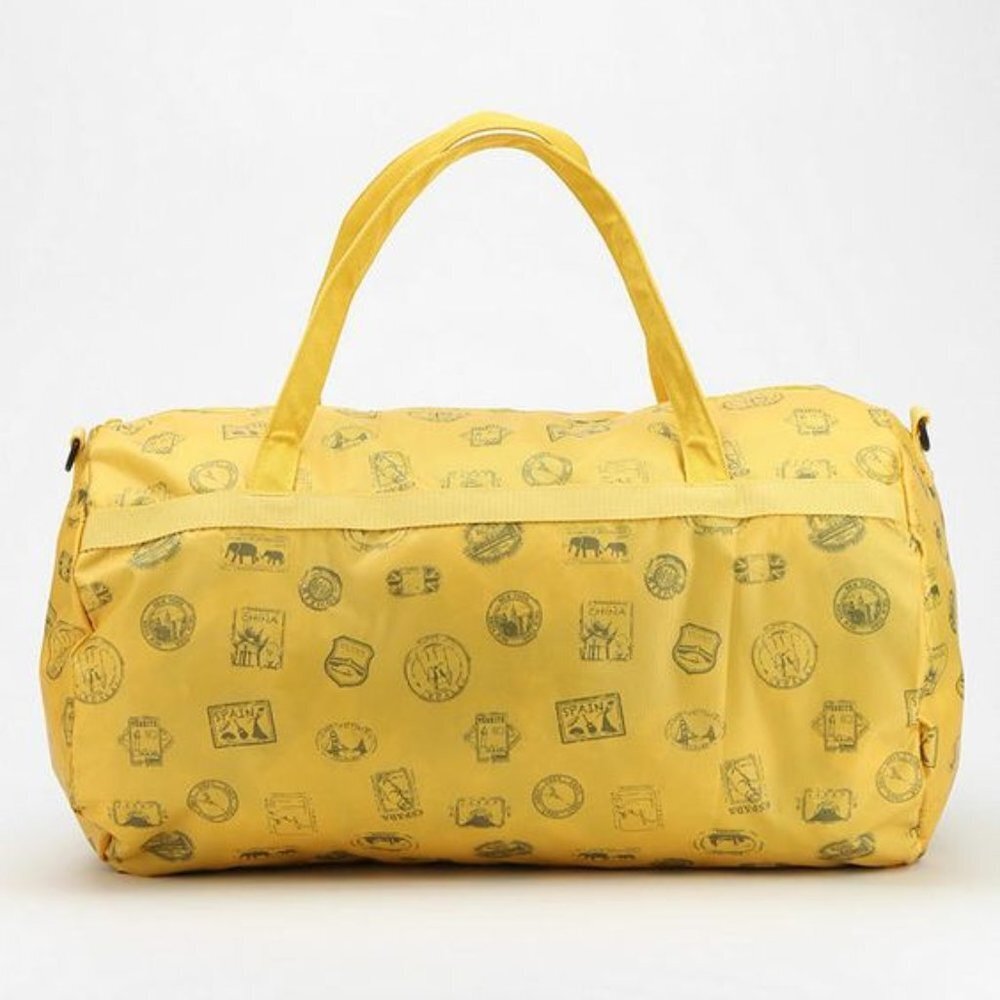 👜 BDG Printed Convertible Stamp Print Duffle Gym Bag – Lightweight & Foldable​ - Picture 2 of 4